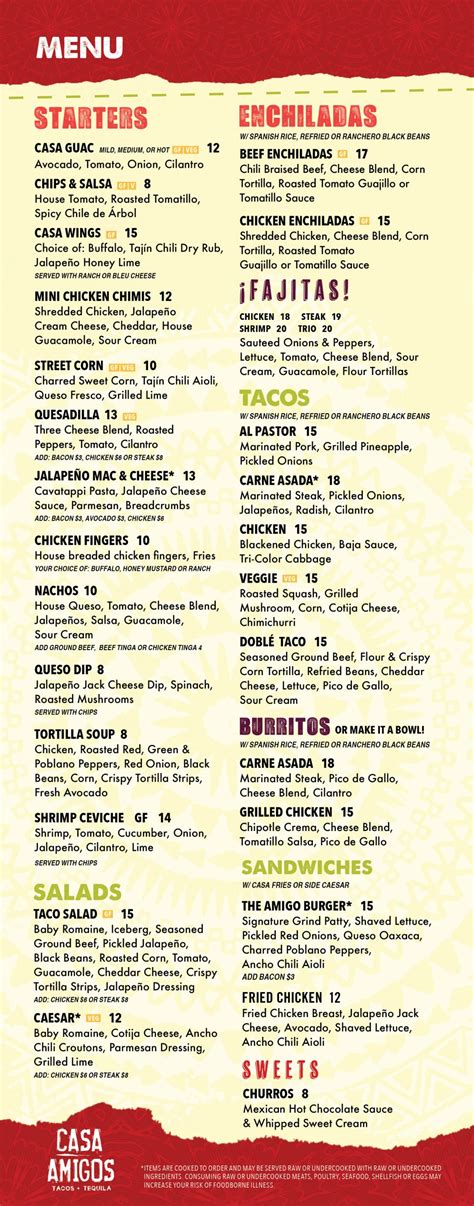 casaamigosaz menu|CASA AMIGOS TACOS & TEQUILA, Scottsdale